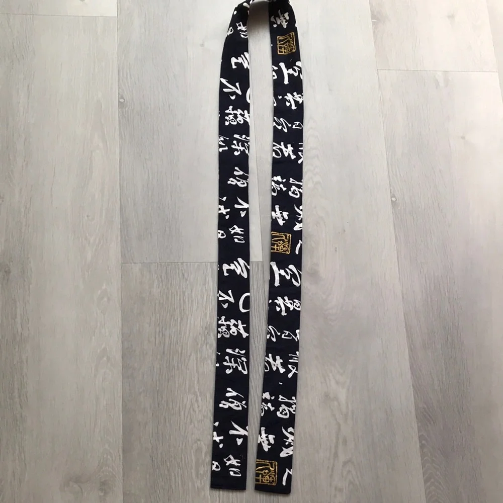 ADULT NAVY WHITE JAPANESE SASH KIMONO OBI BELT - Picture 5 of 5